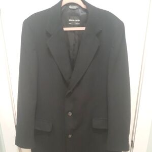 Pierre Cardin 100% Wool Trench Coat Black